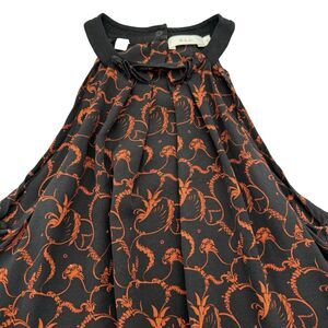 A.L.C. Silk Halterneck Blouse Mixed Print Red/Black